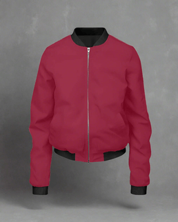 Women-Solid-Bomber-Jacket-Burgundy