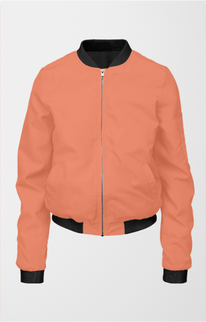 Unisex Solid Bomber Jacket - Reddish