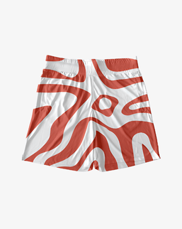 Abstract Pattern All Over Printed Knit Shorts Unisex