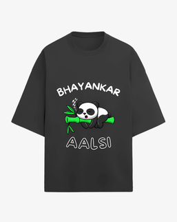 Bhayankar Aalsi Panda Unisex Terry Oversized T-Shirt