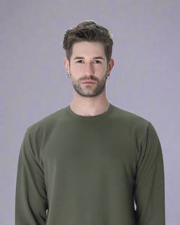 Men's Classic Fit Premium Sweatshirt Olive Green