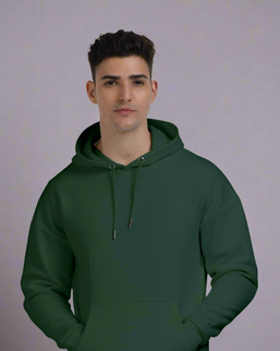 Men's Premium Heavyweight Oversized Hooded Sweatshirt Bottle Green