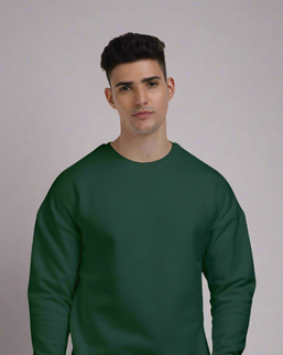 Men's Premium Heavyweight Oversized Sweatshirt Bottle Green