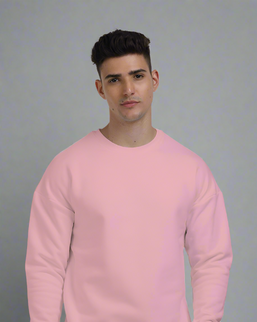 Men's Premium Heavyweight Oversized Sweatshirt Light Baby Pink