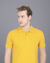 Men's Classic Half Sleeve Polo T-Shirt Mustard Yellow