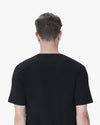 Men's Black Longline Curved T-Shirt