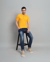 Men's Classic Half Sleeve Polo T-Shirt Mustard Yellow