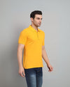 Men's Classic Half Sleeve Polo T-Shirt Mustard Yellow