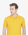 Men's Classic Half Sleeve Polo T-Shirt Mustard Yellow