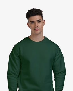 Men's Premium Heavyweight Oversized Sweatshirt Bottle Green