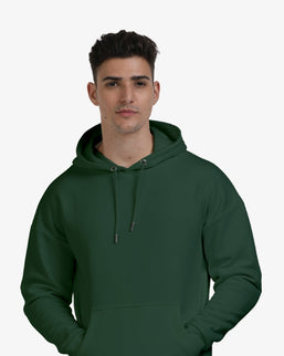 Men's Premium Heavyweight Oversized Hooded Sweatshirt Bottle Green