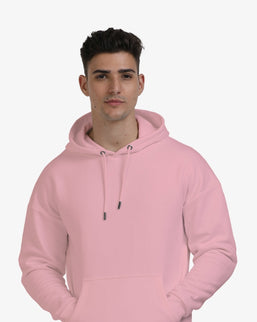 Men's Premium Heavyweight Oversized Hooded Sweatshirt Light Baby Pink