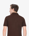 Men's Classic Half Sleeve Polo T-Shirt Coffee Brown