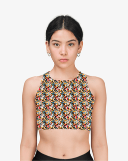 Seamless Multi-Color Printed Sports Bra
