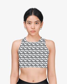 Seamless Wave Printed Sports Bra
