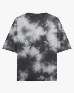 Tie_Dye_Oversized_T-Shirt_White_Black_Front