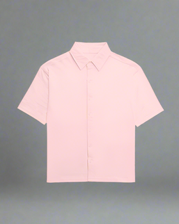 Unisex Oversized Fit Classic Shirt Light Baby Pink