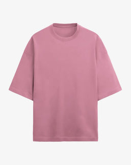 Unisex Solid Flamingo Terry Oversized T-Shirt