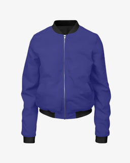 Women-Solid-Bomber-Jacket-Midnight-Blue