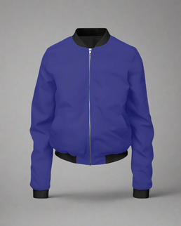 Women-Solid-Bomber-Jacket-Midnight-Blue