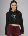 Women's Crop Hoodie - K-Pop Heart Style Printed