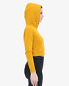 Women's Crop Hoodie-Mustard Yellow