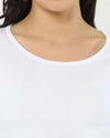 Women’s White 3/4th Sleeve T-Shirt