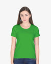 Women's Round Neck Half Sleeve Classic Flag Green