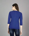 Women’s Royal Blue 3/4th Sleeve T-Shirt