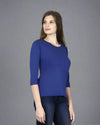 Women’s Royal Blue 3/4th Sleeve T-Shirt