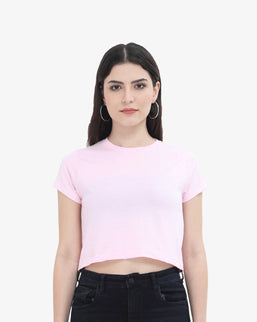 Women's Stylish Crop Tops Light Baby Pink