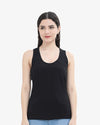 Women's Tank Top Super Combed Cotton Black