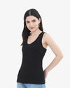 Women's Tank Top Super Combed Cotton Black