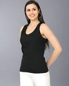 Women's Tank Top Super Combed Cotton Black