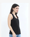 Women's Tank Top Super Combed Cotton Black