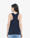 Women's Tank Top Super Combed Cotton Navy Blue