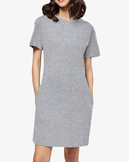 Women's T-Shirt Grey Melange Dress