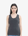 Women's Tank Top Super Combed Cotton Charcoal Melange