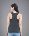 Women's Tank Top Super Combed Cotton Charcoal Melange