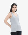 Women's Tank Top Super Combed Cotton Grey Melange