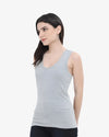 Women's Tank Top Super Combed Cotton Grey Melange