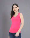 Women's Tank Top Super Combed Cotton Pink