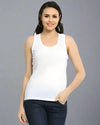 Women's Tank Top Super Combed Cotton White