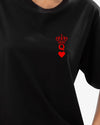 Women's Valentine Q Typography Oversized T-Shirt
