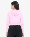 Women's Crop Hoodie- Light PInk