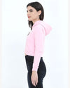 Women's Crop Hoodie- Light PInk