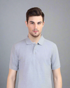 Men's Classic Half Sleeve Polo T-Shirt Grey Melange