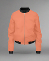 Women’s Solid Bomber Jacket - Reddish